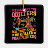 キルティング裁縫キルトギフトキルターグルーヴかわいい セラミックオーナメント (正面)