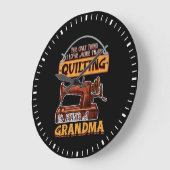 キルティング裁縫キルトグランマギフトフォーキルター ラージ壁時計 (傾斜)