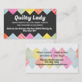 キルティング裁縫ファブリック工芸品ビズカード 名刺 (正面/裏面)