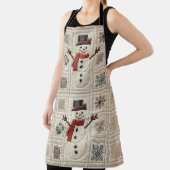 キルティング雪だるま エプロン (インサイチュ)