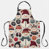 キルティング雪だるま エプロン (正面)