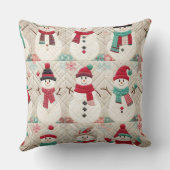 キルティング雪だるま クッション (裏面)