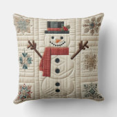 キルティング雪だるま クッション (裏面)