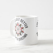 キルティング+かぎ針編み+編み物が好きな人へ コーヒーマグカップ (正面左)