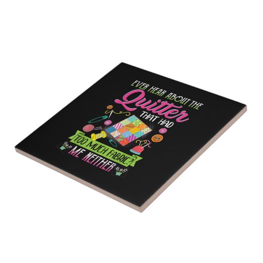 キルティング·ウォーメンス·引用文キルターの話を聞く タイル (側面)