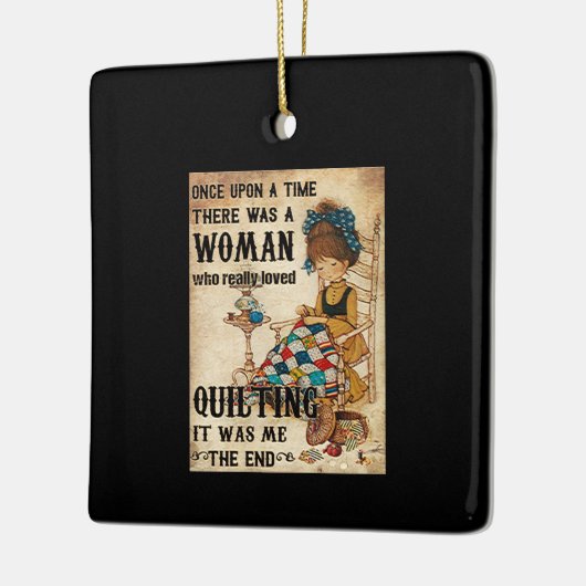 キルティング |キルティング終わりは私だった セラミックオーナメント (左)