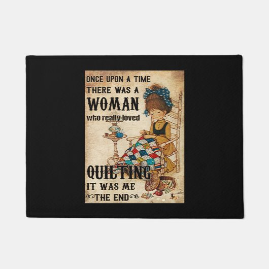 キルティング |キルティング終わりは私だった ドアマット (正面)
