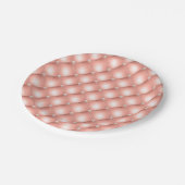 キルティング ダイヤモンド スパークリー ローズゴールド ピンク ラグジュアリー ペーパープレート (アングル)