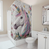 キルティング・ユニコーン シャワーカーテン (インサイチュ)