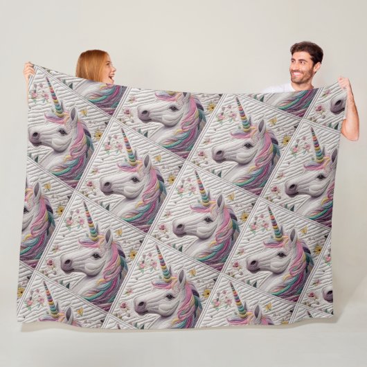 キルティング・ユニコーン フリースブランケット (インサイチュ)