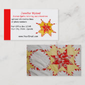 キルティング、変化、技術、裁縫 名刺 (正面/裏面)