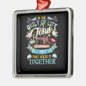 キルティング | In The Quilt Of Life Jesus メタルオーナメント (左)