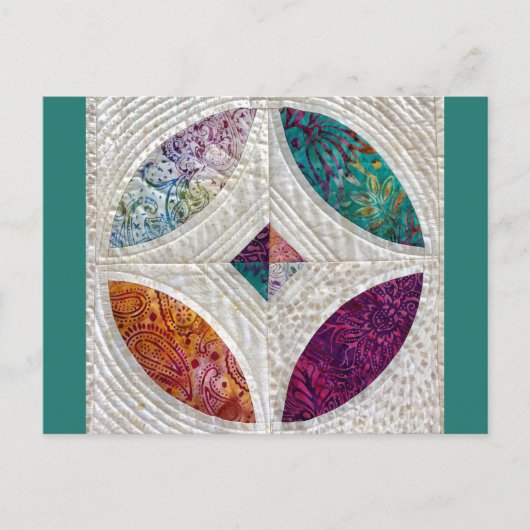 キルテッドろうけつ染めはがき ポストカード (正面)