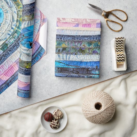 キルテッドオーバルラグデザイン ラッピングペーパー (クラフト)