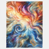 キルテッドカラフル抽象デザイン フリースブランケット (正面)