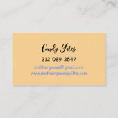 キルテッドガチョウカスタム裁縫 名刺 (裏面)