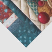 キルテッドクリスマスくるみ割りグリーンレッド 薄葉紙 (詳細)