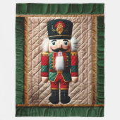キルテッドクリスマスくるみ割りフリースブランケット フリースブランケット (正面)