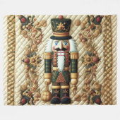 キルテッドクリスマスくるみ割りフリースブランケット フリースブランケット (正面(横))