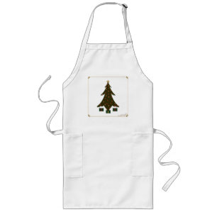 キルテッドクリスマスエプロン ロングエプロン