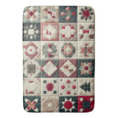 キルテッドクリスマスデザインバスマット バスマット (正面縦)