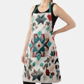 キルテッドクリスマスデザイン エプロン (インサイチュ)