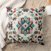 キルテッドクリスマスデザイン クッション (ブランケット)
