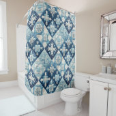 キルテッドクリスマスデザイン シャワーカーテン (インサイチュ)