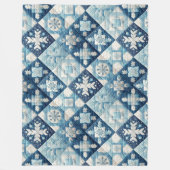 キルテッドクリスマスデザイン フリースブランケット (正面)