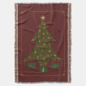 キルテッドクリスマスブランケット スローブランケット (正面縦)