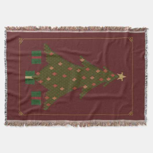 キルテッドクリスマスブランケット スローブランケット (正面)