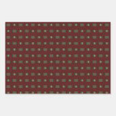 キルテッドクリスマスラッピング紙セット ラッピングペーパーシート (正面3)