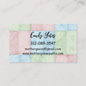 キルテッドグースカスタム裁縫名刺 名刺 (裏面)