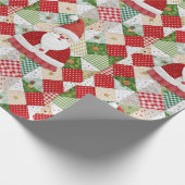 キルテッドサンタクリスマス ラッピングペーパー (角)