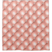 キルテッドダイヤモンドスパークリーバラ金ゴールドピンクラグジュアリー シャワーカーテン (正面)