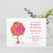 キルテッドツリー6回目の誕生日パーティー 招待状 (スタンド正面)