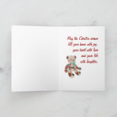 キルテッドテディベアクリスマス シーズンカード (内部)