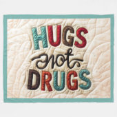 キルテッドハグノンドルックデザイン フリースブランケット (正面(横))