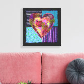 キルテッドハートキャンバスプリント キャンバスプリント (インサイチュ (リビング))