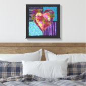 キルテッドハートキャンバスプリント キャンバスプリント (インサイチュ (寝室))