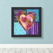 キルテッドハートキャンバスプリント キャンバスプリント (インサイチュ (ウッドフロア))