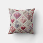 キルテッドハートデザイン クッション (裏面)