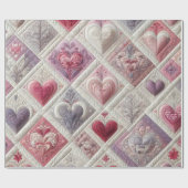 キルテッドハートデザイン ラッピングペーパー (フラット)