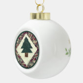 キルテッドパインツリー セラミックボールオーナメント (右)