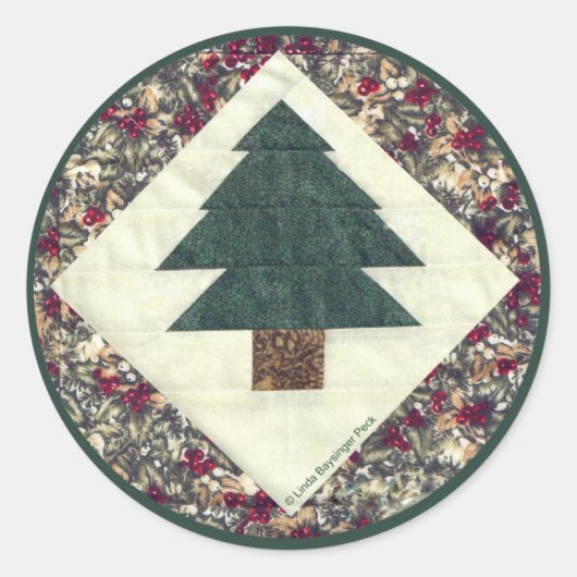 キルテッドパインツリー ラウンドシール (正面)