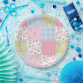 キルテッドパッチワークパーティー紙プレート ペーパープレート (パーティー)