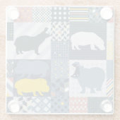 キルテッドヒッポ ガラスコースター (裏面)