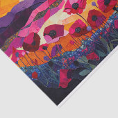 キルテッドピンクポピーの日の出ボホ鮮やかデコール 薄葉紙 (詳細)