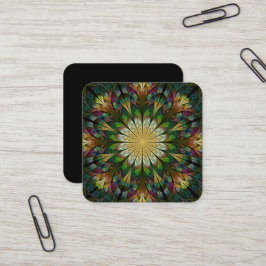 キルテッドフラワー抽象芸術 スクエア名刺