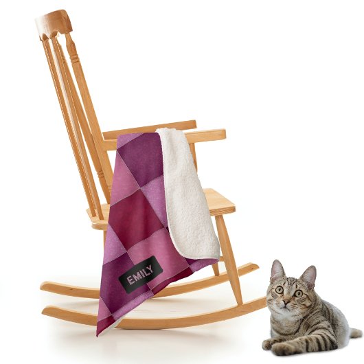 キルテッドフローラパッチワーク – バラシェード – お名前 シェルパブランケット